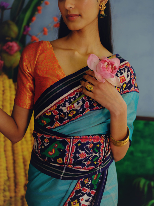 Zari bordered silk saree at KALఅA by Kankatala, Visakhapatnam